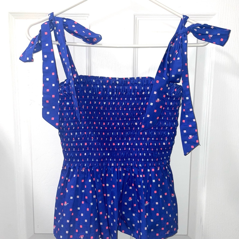 Lilly Pulitzer Rivera Smocked Top in Lilly Squared size M